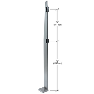CRL 84" Klarity Brushed Stainless Steel Right End Post