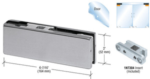 CRL Brushed Stainless Top Door Patch Fitting With 1NT304 Insert