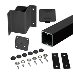 CRL Matte Black 48" 100 Series 90º Inside Fascia Mount Post Kit