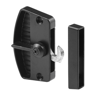 CRL Black Sliding Screen Door Latch and Pull with 2-3/8" Screw Holes