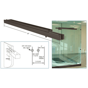 CRL Oil Rubbed Bronze Double Narrow Floating Header with Surface Mounted Top Pivots for 3/4" Glass - Custom Length