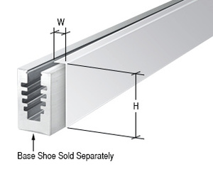 CRL Polished Stainless Straight Cladding for B5A Series Surfacemate® Base Shoe