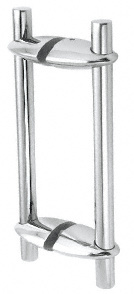 CRL Brushed Stainless 16" Variant Series Adjustable Pull Handle with VP2 Mounting Post