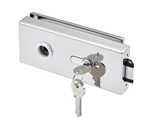 CRL Polished Stainless Glass Mount Lever Lock for Metal Frame Doors