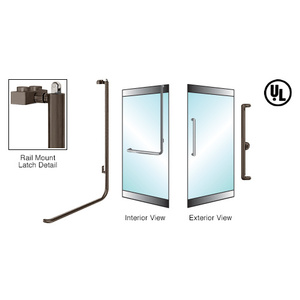 CRL-Blumcraft® Oil Rubbed Bronze Right Hand Reverse Rail Mount "X" Keyed Access Balanced Door Panic Handle