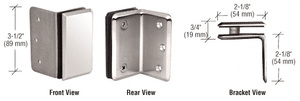 CRL Polished Nickel Pinnacle and Prima Series Wall Mount Bracket