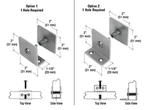 CRL Brushed Stainless Bullet Resistant Protective Barrier System U-Clamp