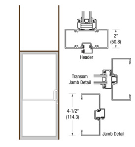CRL-U.S. Aluminum Dark Bronze/Black Anodized Class 1 40" x 126" Series 451 Open Back Offset Pivot Transom Frame Complete (1FT)