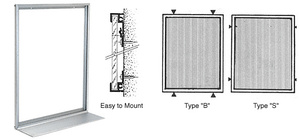 CRL Satin Anodized Custom Size Aluminum Mirror Frame with Shelf