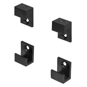 CRL Matte Black 5/8" Wide Mirror Clip Set 