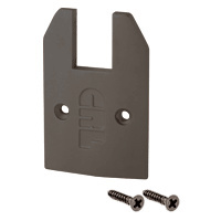 CRL Black Bronze Anodized Low Profile Tapered End Cap With Screws