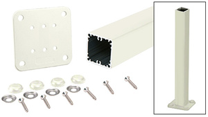 CRL Oyster White 200, 300, 350, and 400 Series 48" Surface Mount Post Kit