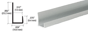 CRL Satin Anodized Aluminum 1/2" J-Channel