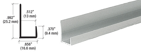 CRL Satin Anodized Aluminum 1/2" J-Channel
