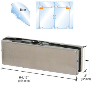 CRL Brushed Stainless European Top Door Patch Fitting with 1NT303 Insert