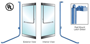 CRL-Blumcraft® Painted Left Hand Reverse Rail Mount Keyed Access "D" Exterior, Top Securing Panic Handle