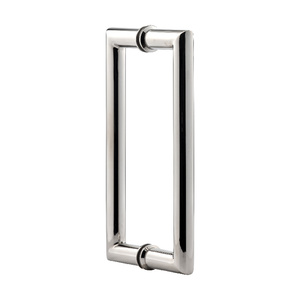 Polished Chrome 8" Mitered Style Back to Back Handles with Washers