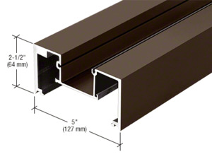 CRL-U.S. Aluminum Vertical Mullion for Series BR606, 24'-2", Dark Bronze/Black Anodized Class 1