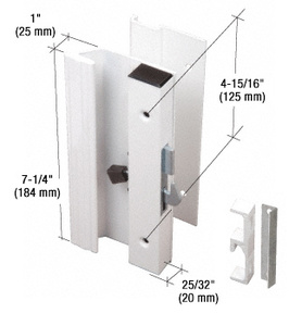 CRL White Low Profile Hook Style Surface Mount Handle 4-15/16" Screw Holes