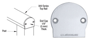 CRL Clear Anodized 300 Series Decorative End Cap