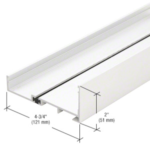 CRL-U.S. Aluminum Stacking Sill Channel, Thermally Improved, White KYNAR® Paint - 24'-2"