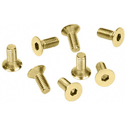 CRL Brass 5 mm x 12 mm Cover Plate Flat Allen Head Screws