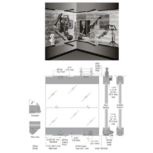 CRL-Blumcraft® Black 1301 Series Display Case Door - 1/2" Tempered Glass