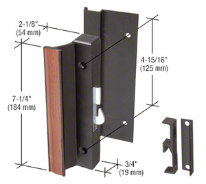 CRL Black High Profile Hook-Style Surface Mount Handle 4-15/16" Screw Holes