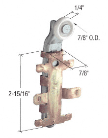 CRL 7/8" Nylon Bi-Pass Wardrobe Roller for Cox