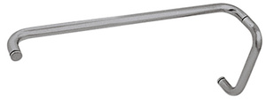 CRL Brushed Nickel 8" Pull Handle and 24" Towel Bar BM Series Combination Without Metal Washers