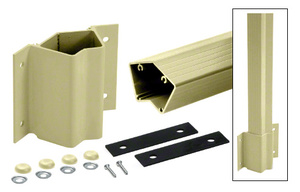 CRL 48" Pre-Treated Aluminum Inside 135 Degree Fascia Mount Post Kit for 200, 300, 350, and 400 Series Rails