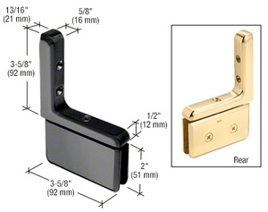 CRL Matte Black Prima 03 Series Wall Mount Hinge