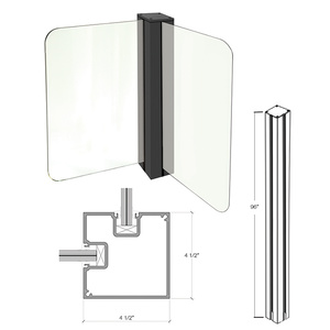 CRL 96" Matte Black Cielo Corner Post Kit