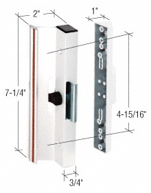 CRL White Clamp - Style Surface Mount Handle 4-15/16" Screw Holes