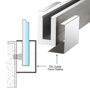 CRL 316 Polished Stainless 120" Outside Fascia Cladding for CRL's Laminated Base Shoe - L56S Series