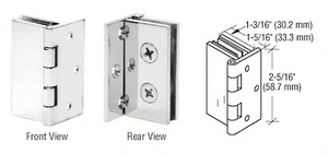 CRL Chrome Double Wall-to-Glass Hinges