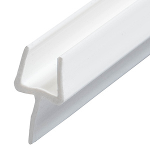 CRL One-Piece Bottom Rail with White Wipe for 3/8" Glass