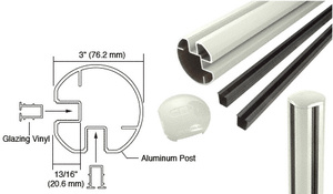 CRL Oyster White 3" Diameter Round 90 Degree 36" Corner Post Kit