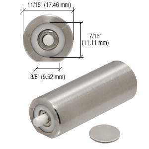 CRL Brushed Stainless Round UV Pushbutton Magnetic Latch