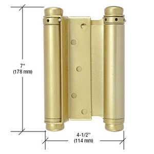 CRL Dull Brass 1-1/4" to 1-3/4" Double-Acting Spring Hinge