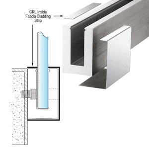 CRL 316 Polished Stainless 120" Inside Fascia Cladding for CRL's Laminated Base Shoe