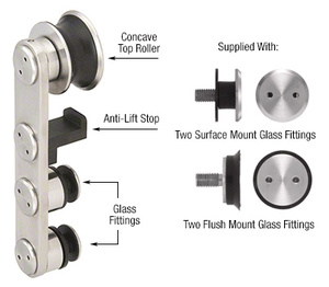 CRL Brushed Stainless Laguna Anti-Lift Top Roller