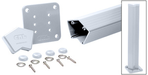 CRL Clear Anodized 100 Series 36" 135º Surface Mount Post Kit