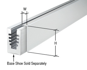 CRL Satin Anodized Straight Cladding for B5A Series Surfacemate® Base Shoe