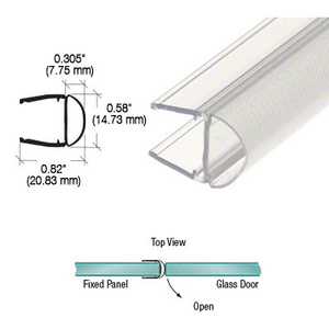 CRL 144" Translucent Vinyl Bulb Seal for 3/8" Glass