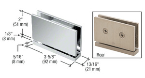 CRL Polished Chrome Cardiff Series Top or Bottom Mount Hinge