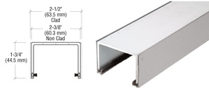 CRL Brushed Stainless Steel Sliding Door Top Rolling Track