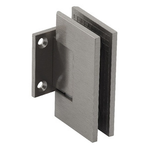 Brushed Nickel Wall Mount with Short Back Plate Adjustable Designer Series Hinge