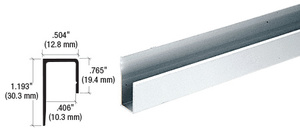 CRL Brite Anodized Aluminum Deep Nose 3/8" J-Channel