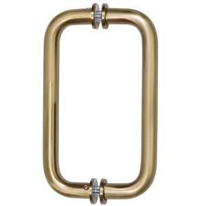 CRL Brushed Bronze 8" Back-to-Back Solid Brass 3/4" Diameter Pull Handles with Metal Washers